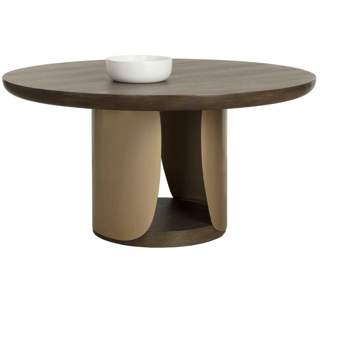 Sultana 59 X 30 inch Dark Brown / Dark Brown / Brushed Brass Outdoor Dining Table